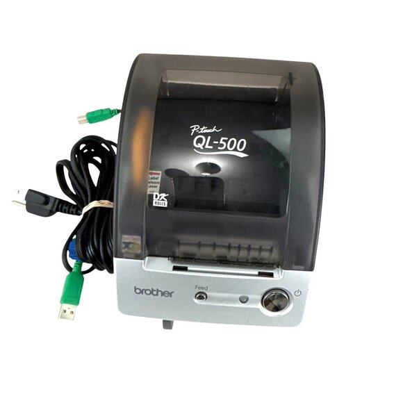 Brother QL-500 Label Thermal Printer USB DK Rolls P-touch with Power Cord - Picture 2 of 9